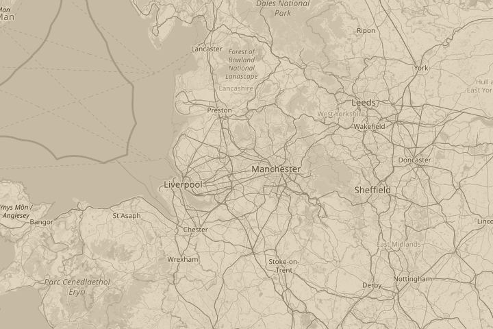 Map of the area around tyldesley manchester england, centred on the reported position