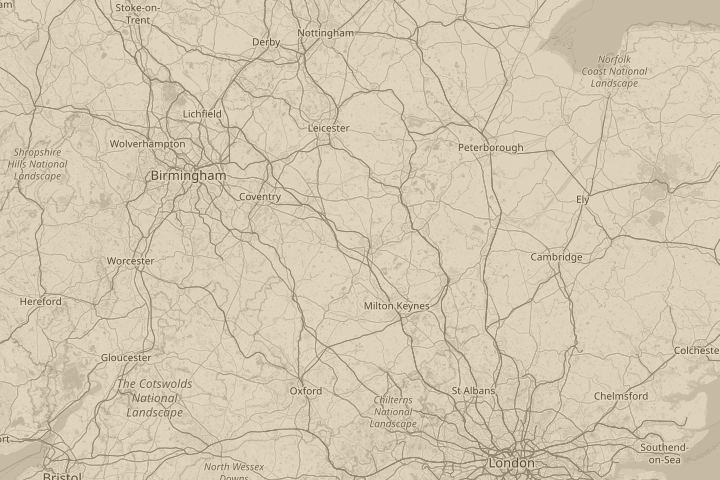 Map of the area around duston northampton uk, centred on the reported position