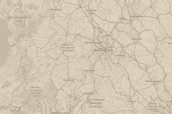Map of the area around Bewdley,Worcs, centred on the reported position