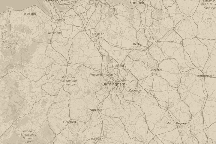 Map of the area around in the fields at rear of my ho, centred on the reported position