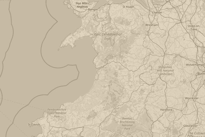 Map of the area around Furnace, Nr. Machynlleth, centred on the reported position