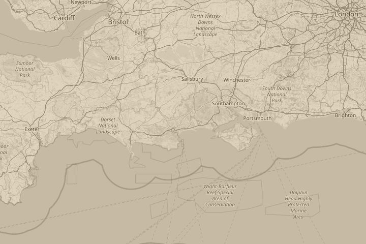 Map of the area around kinson, bournemouth, centred on the reported position