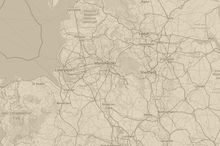 Map of the area around Bramhall, Cheshire. |UK, centred on the reported position
