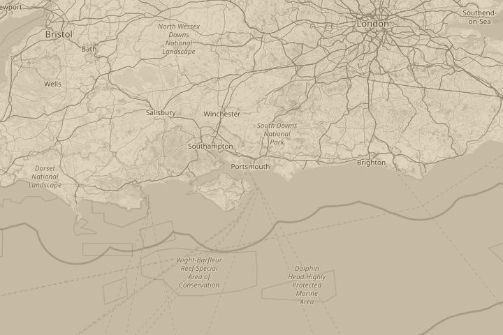 Map of the area around southsea portsmouth, centred on the reported position