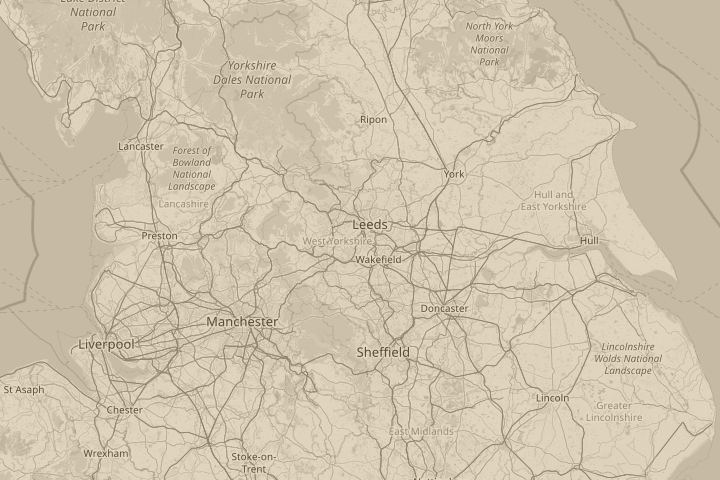 Map of the area around Morley, Leeds, centred on the reported position