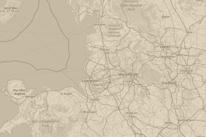 Map of the area around upholland, skelmersdale, lancs, centred on the reported position