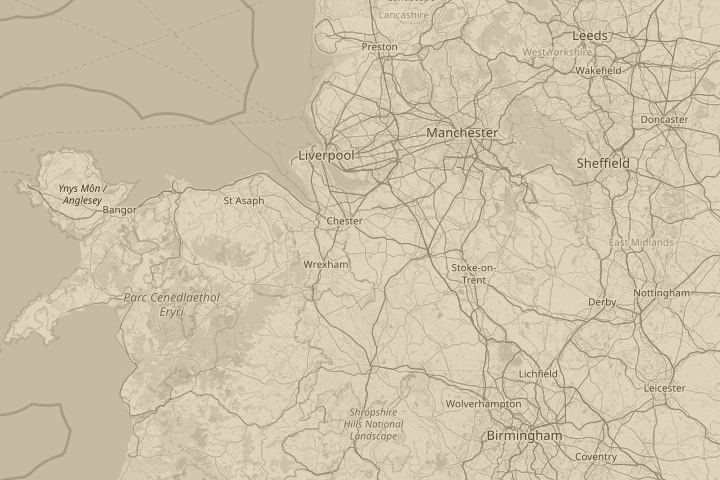 Map of the area around waverton, centred on the reported position