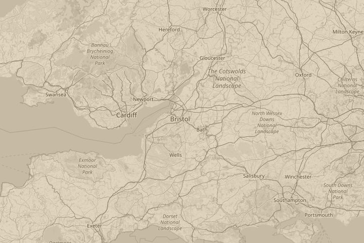 Map of the area around Knowle, Bristol, UK, centred on the reported position
