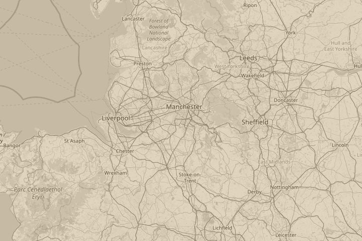 Map of the area around chester-runcorn, centred on the reported position