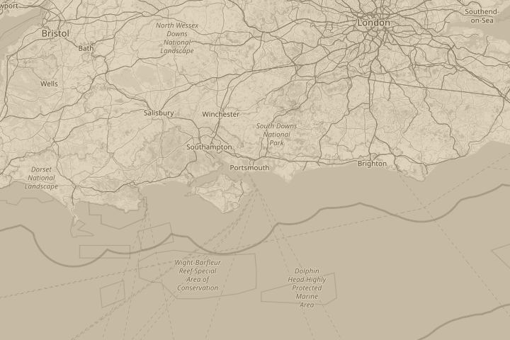 Map of the area around eastney, southsea, centred on the reported position