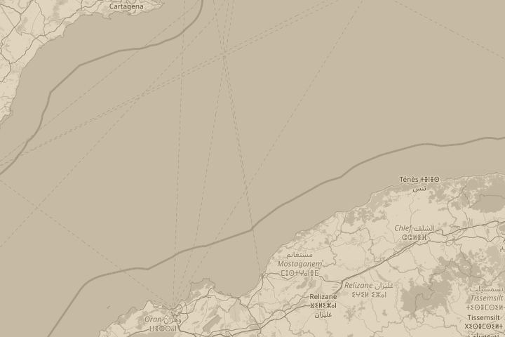 Map of the area around playa flamenca, spain, centred on the reported position