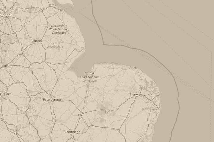 Map of the area around Fakenham, Norfolk, NR21 9AD, centred on the reported position