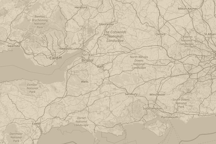 Map of the area around Trowbridge,Wiltshire, centred on the reported position