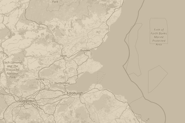 Map of the area around back of house over feilds, centred on the reported position