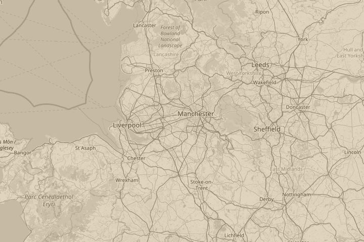 Map of the area around Above carrington manchester, centred on the reported position