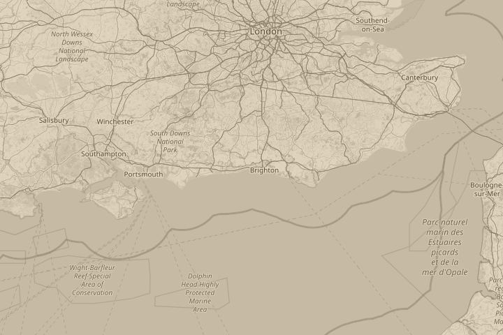 Map of the area around Southwick, England, centred on the reported position
