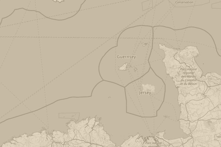 Map of the area around in the sky near my home, centred on the reported position