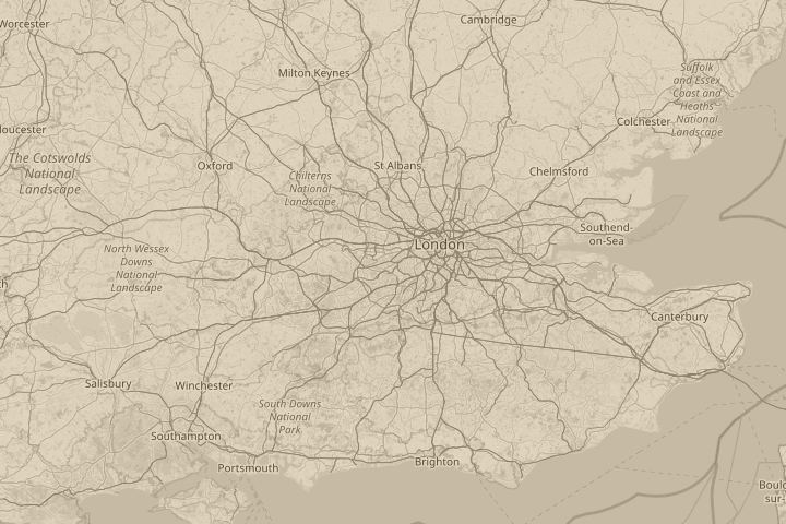 Map of the area around Twickenham middx, centred on the reported position