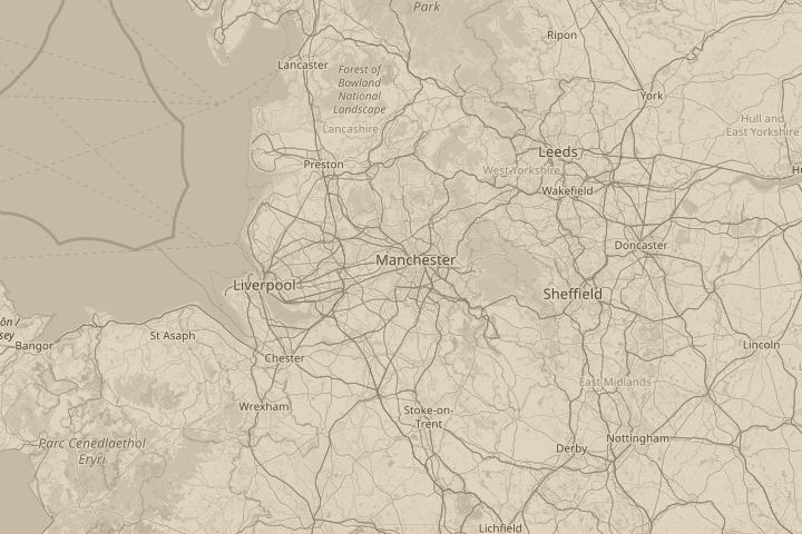 Map of the area around in stretford over the kellogs, centred on the reported position