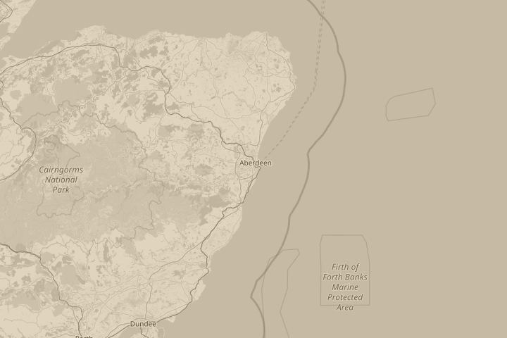 Map of the area around Kincorth Aberdeen, centred on the reported position