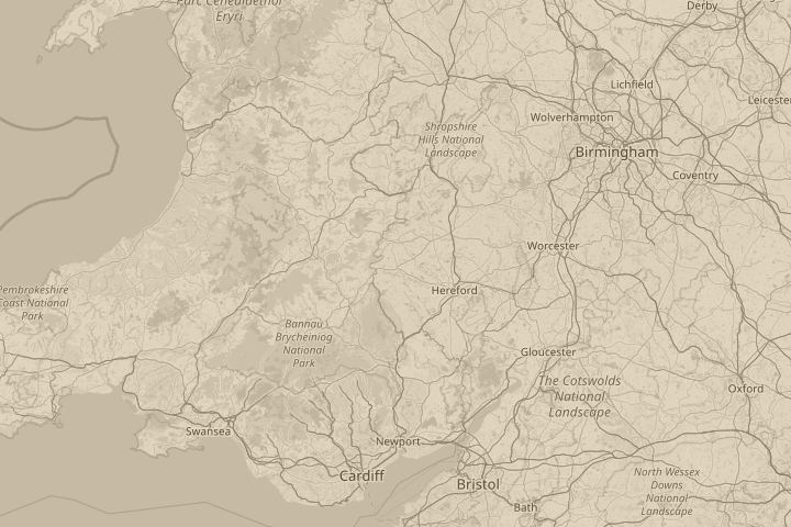 Map of the area around in sky., centred on the reported position