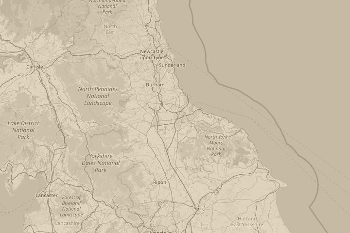 Map of the area around 9pm in the sky, centred on the reported position
