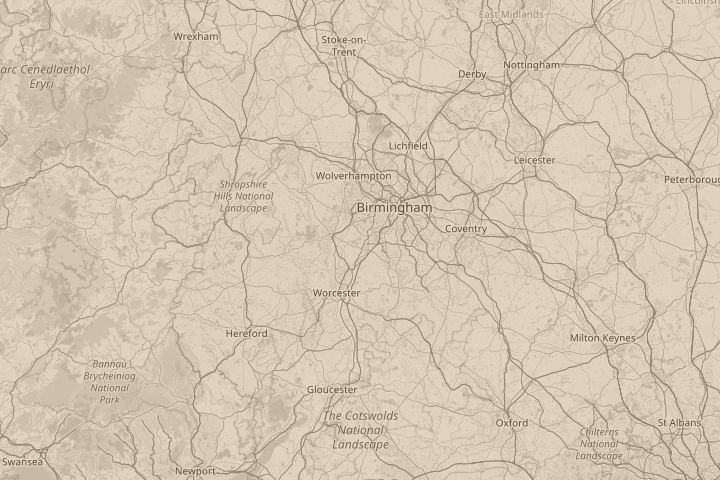 Map of the area around directly over my car in wood, centred on the reported position