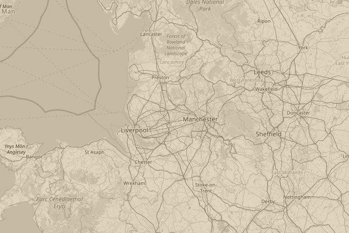 Map of the area around leigh lancashire, centred on the reported position