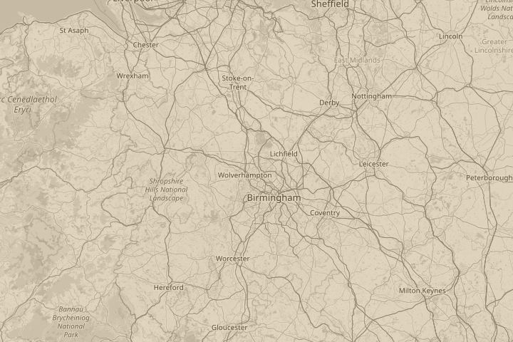 Map of the area around Lane Head, Willenall, Walsall, centred on the reported position