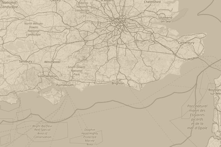 Map of the area around Henfield , West sussex , BN5 9, centred on the reported position