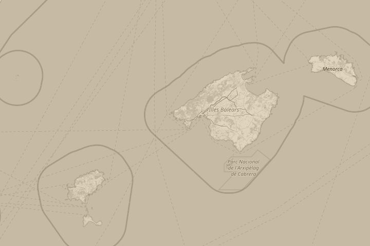 Map of the area around Spain, Mallorca, Santa Ponsa, centred on the reported position