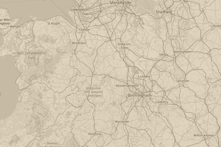 Map of the area around 2 over my house, centred on the reported position