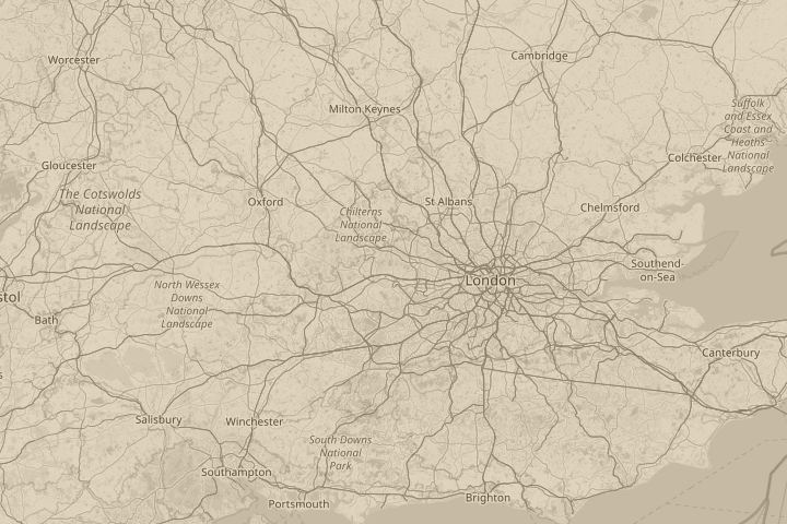 Map of the area around Sydenham, London, centred on the reported position