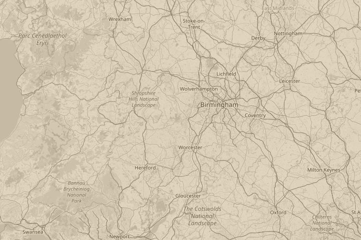 Map of the area around on home cctv, centred on the reported position
