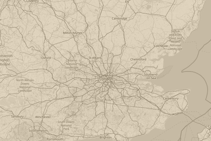 Map of the area around Alexandra Palace, centred on the reported position