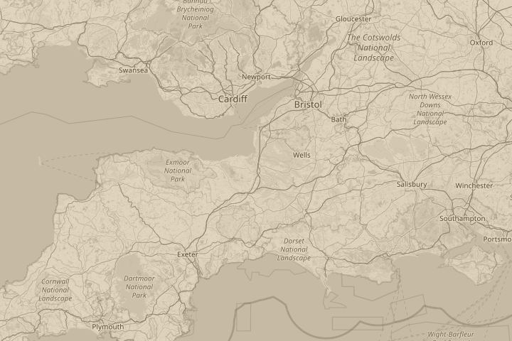 Map of the area around bridgwater, centred on the reported position