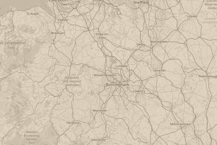 Map of the area around Over my house., centred on the reported position
