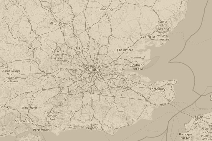 Map of the area around Abbey Wood, London SE England, centred on the reported position