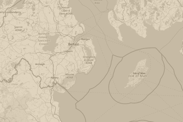 Map of the area around portaferry square, centred on the reported position