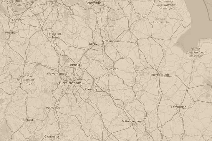 Map of the area around in my back garden, centred on the reported position