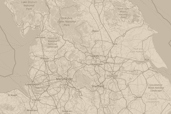 Map of the area around bradford, centred on the reported position