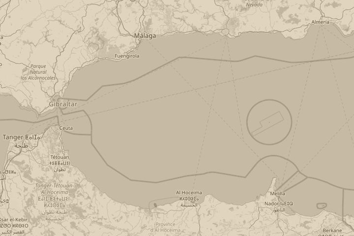Map of the area around MEDITERRANEAN SEA, centred on the reported position