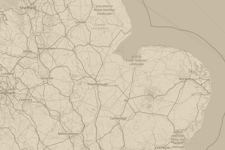 Map of the area around PE12 0LS Sutton St Edmund, centred on the reported position