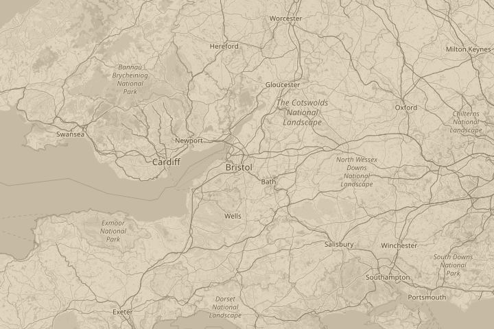 Map of the area around kingswood, bristol, england, centred on the reported position