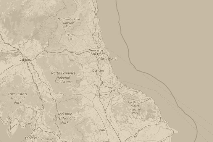 Map of the area around Hazwell Moor, centred on the reported position