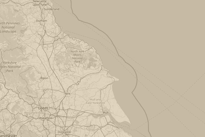 Map of the area around eastfield scarborough, centred on the reported position