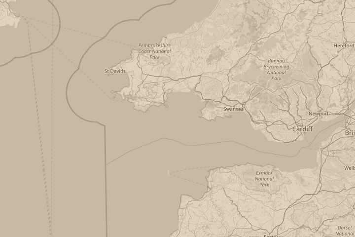 Map of the area around swansea, centred on the reported position