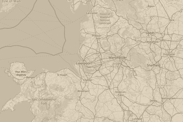 Map of the area around in the sky, centred on the reported position
