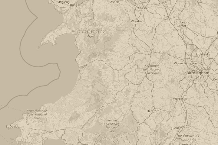 Map of the area around flying over my house., centred on the reported position