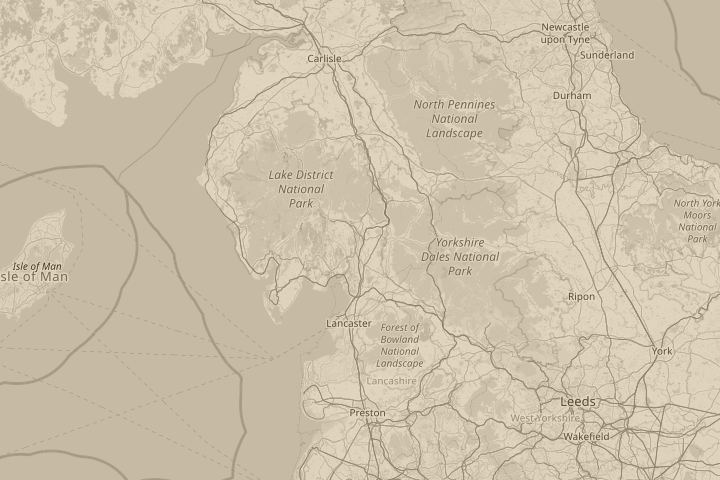 Map of the area around KENDAL CUMBRIA, centred on the reported position